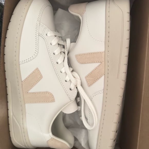 Veja Shoes - Veja V-12 Extra White Sable Sneakers